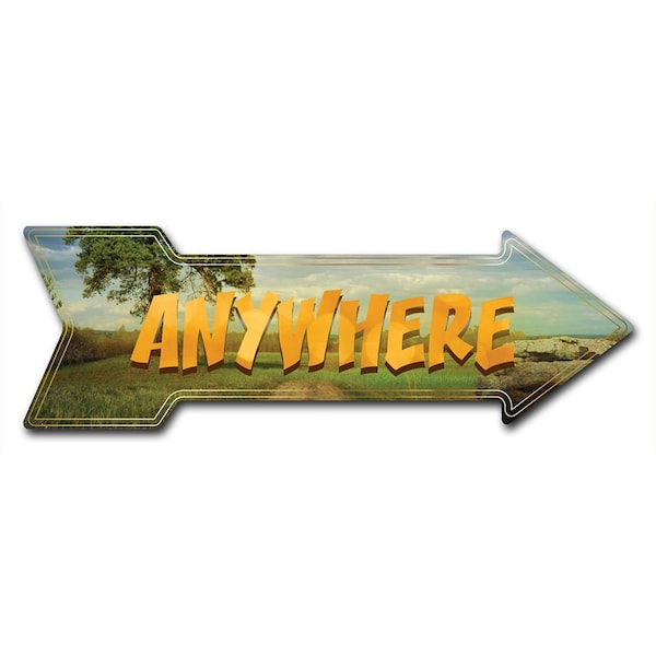 Signmission Anywhere Arrow Decal Funny Home Decor 18in Wide D-A-999979 - main